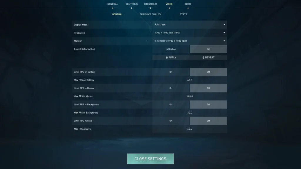 Valorant Settings